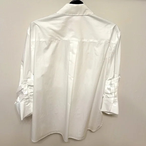 TWP- Following Morning poplin blouse w scrunched sleeves, size XS/S, NWT!! - Picture 2 of 4
